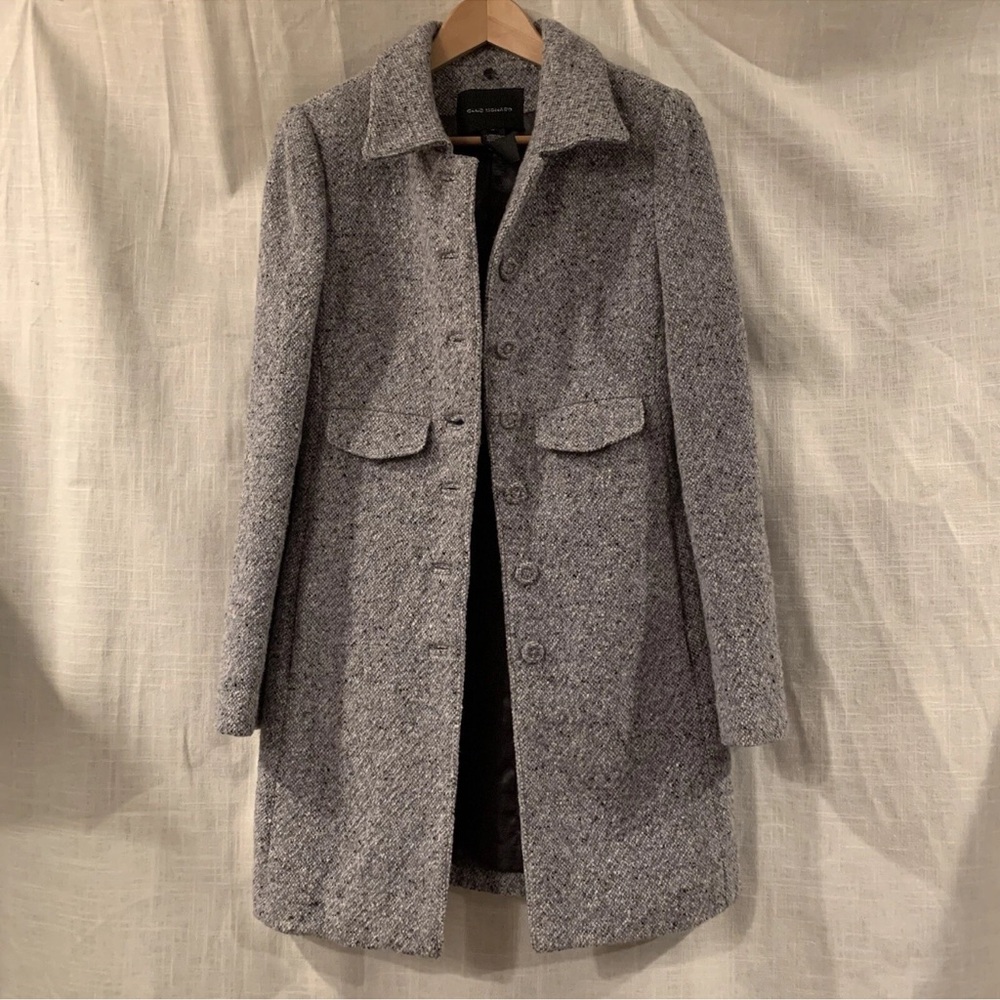 Club Monaco Heather Gray Trench Coat